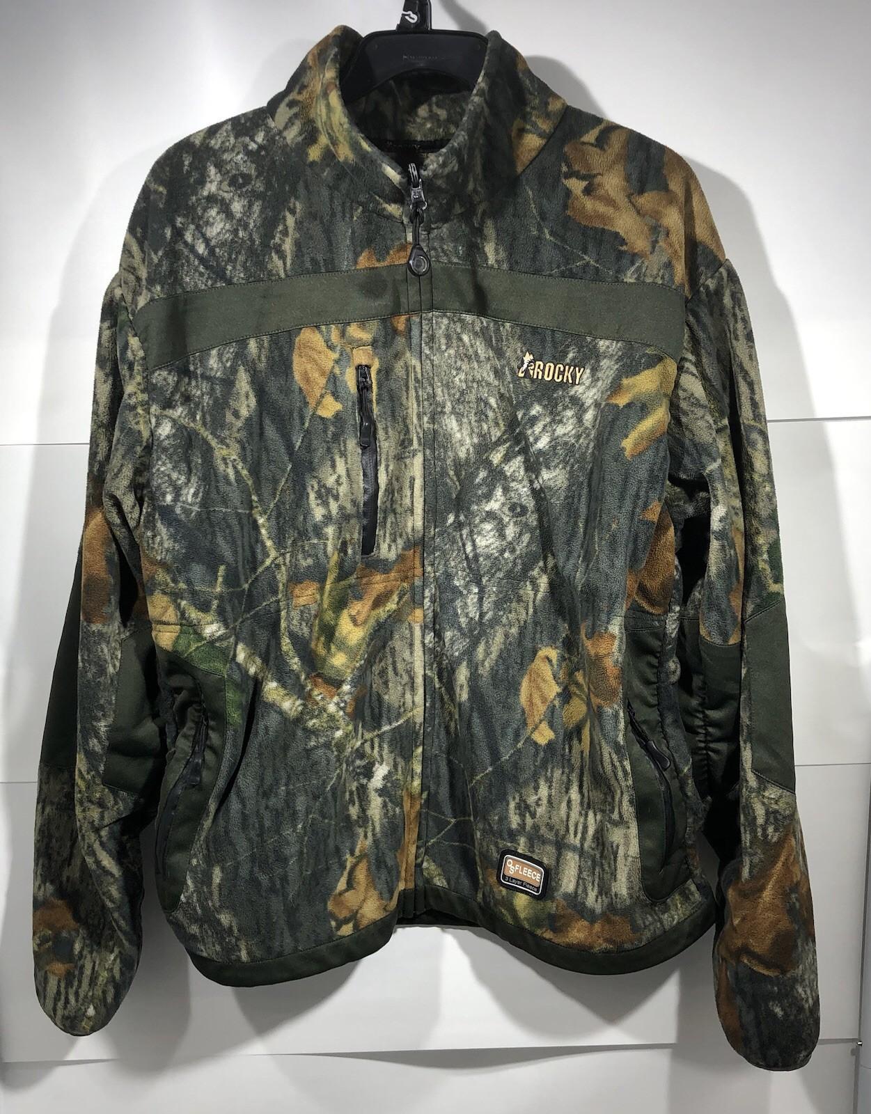 Rocky Mossy Oak Camo Jacket QS 3 Layer Fleece Size Large New Break Up 600640