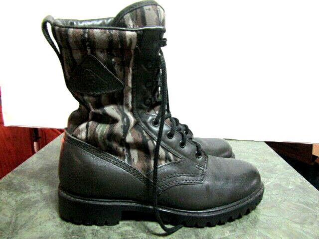 Rocky Boots Men Size 7.5 MW Realtree Hunting Black Camo Slip Resistant