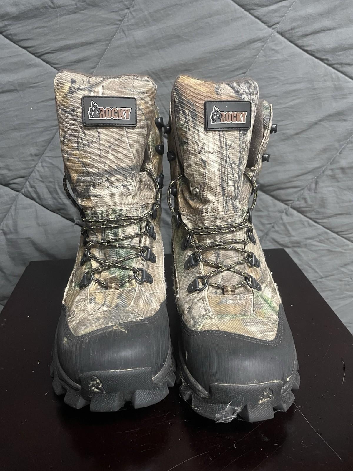 Rocky Men’s Insulated Hunting Boots, 400g, Gortex, Realtree Camo, Size 9.5M