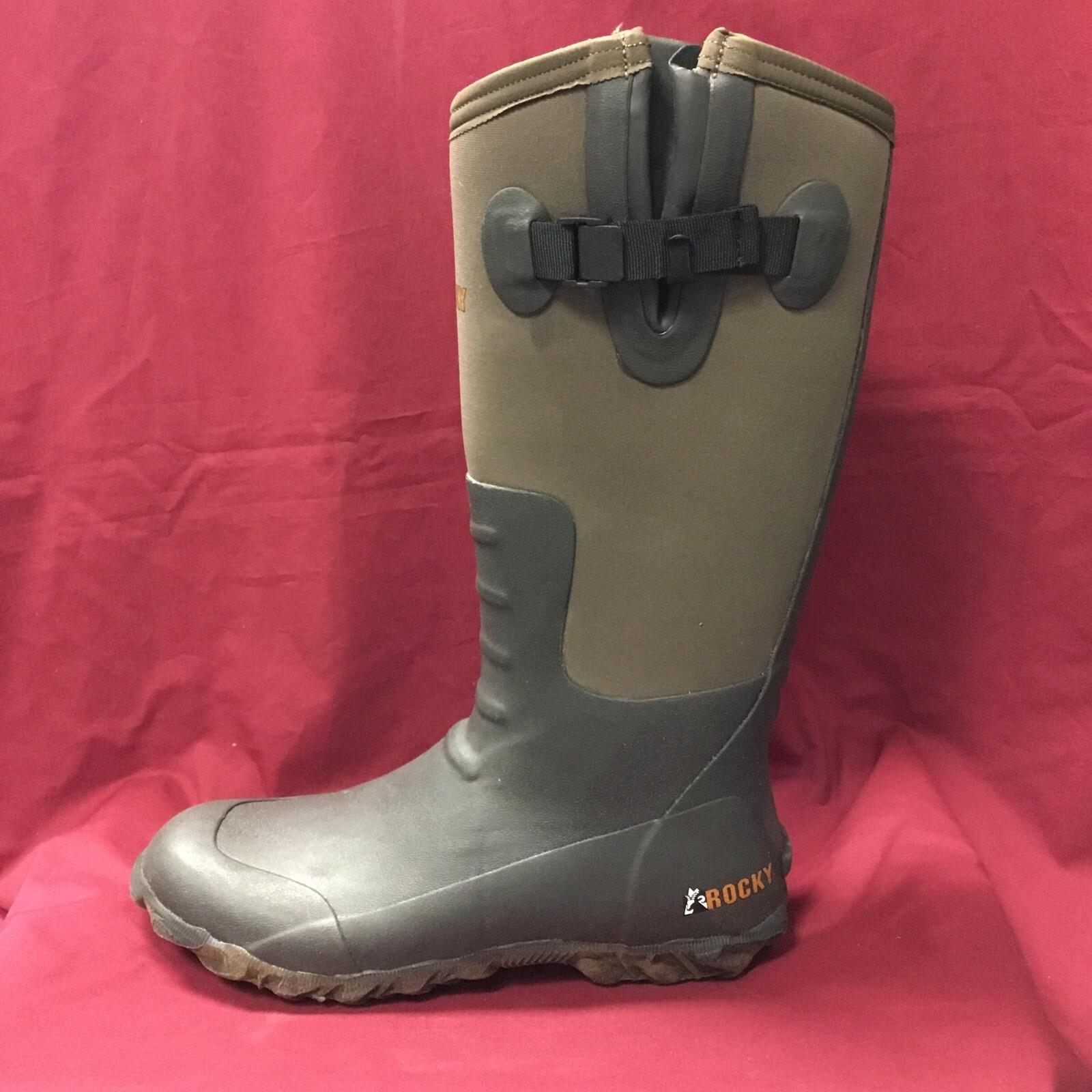 New Women’s Rocky RKS0377 Brown Core Rubber Hunting Boots Size 11 Medium