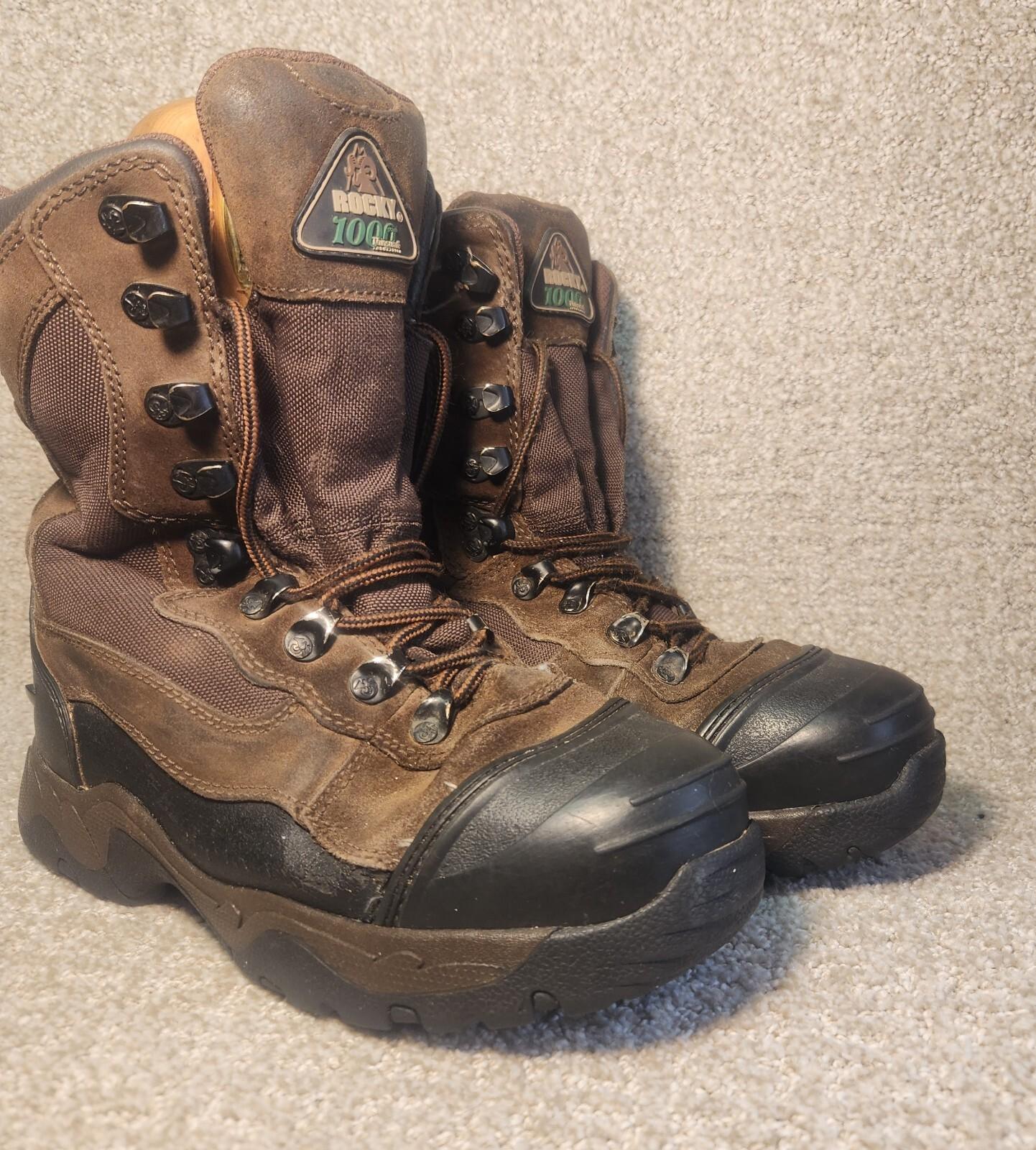 Rocky Boots Mens 6 Waterproof Hunting Boots 1000g In Foot 600g In Shaft Camo