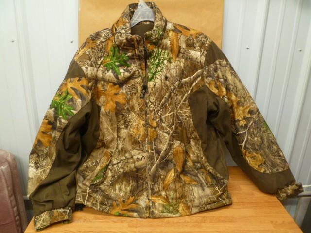 ROCKY Jacket Mens Medium Camouflage Quilted Hunting Full Zip Real Tree – NO HOOD