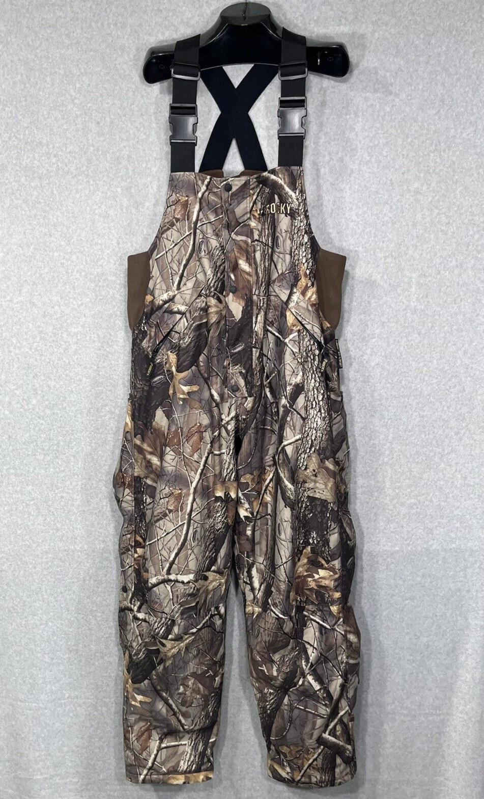 ProHunter Gear By Rocky Bibs Mens XLarge Camo RealTree Hardwoods Thinsulate
