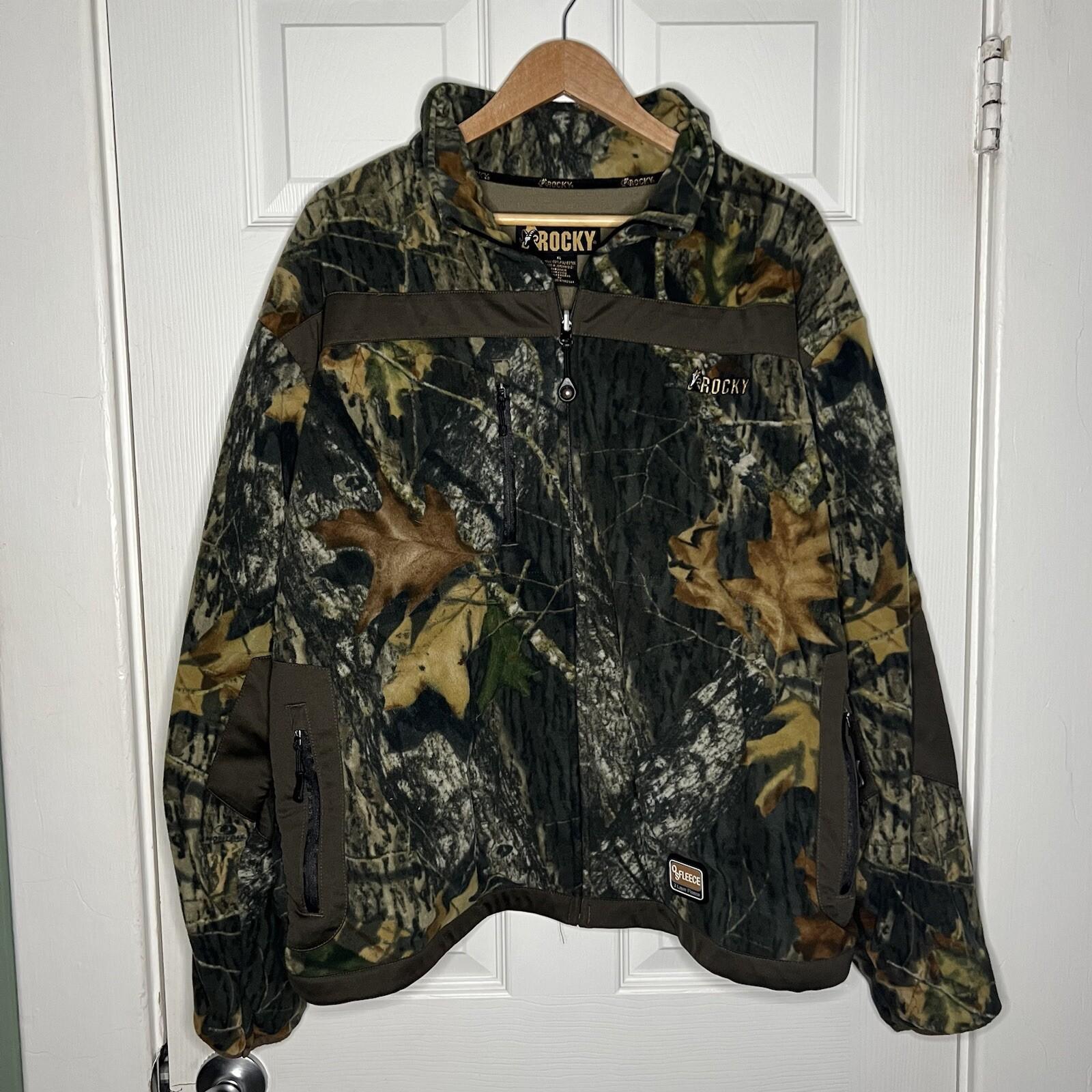 Rocky Camo QS 3 Layer Fleece Jacket Mens Size XL Full Zip