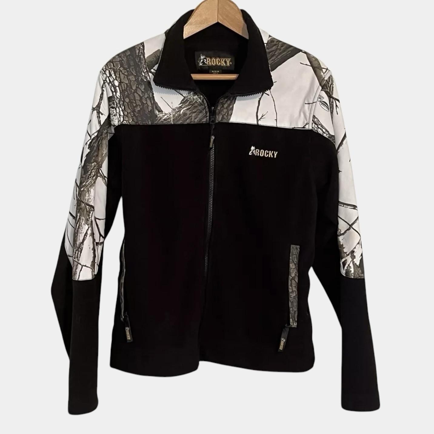 Rocky Silent Hunter Fleece Jacket Size M Camo Pockets Full Zip 609476