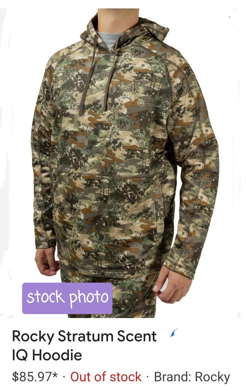 Rocky Jacket Hoodie  Camo Stratum All-season w/Scent IQ Atomic Size Medium