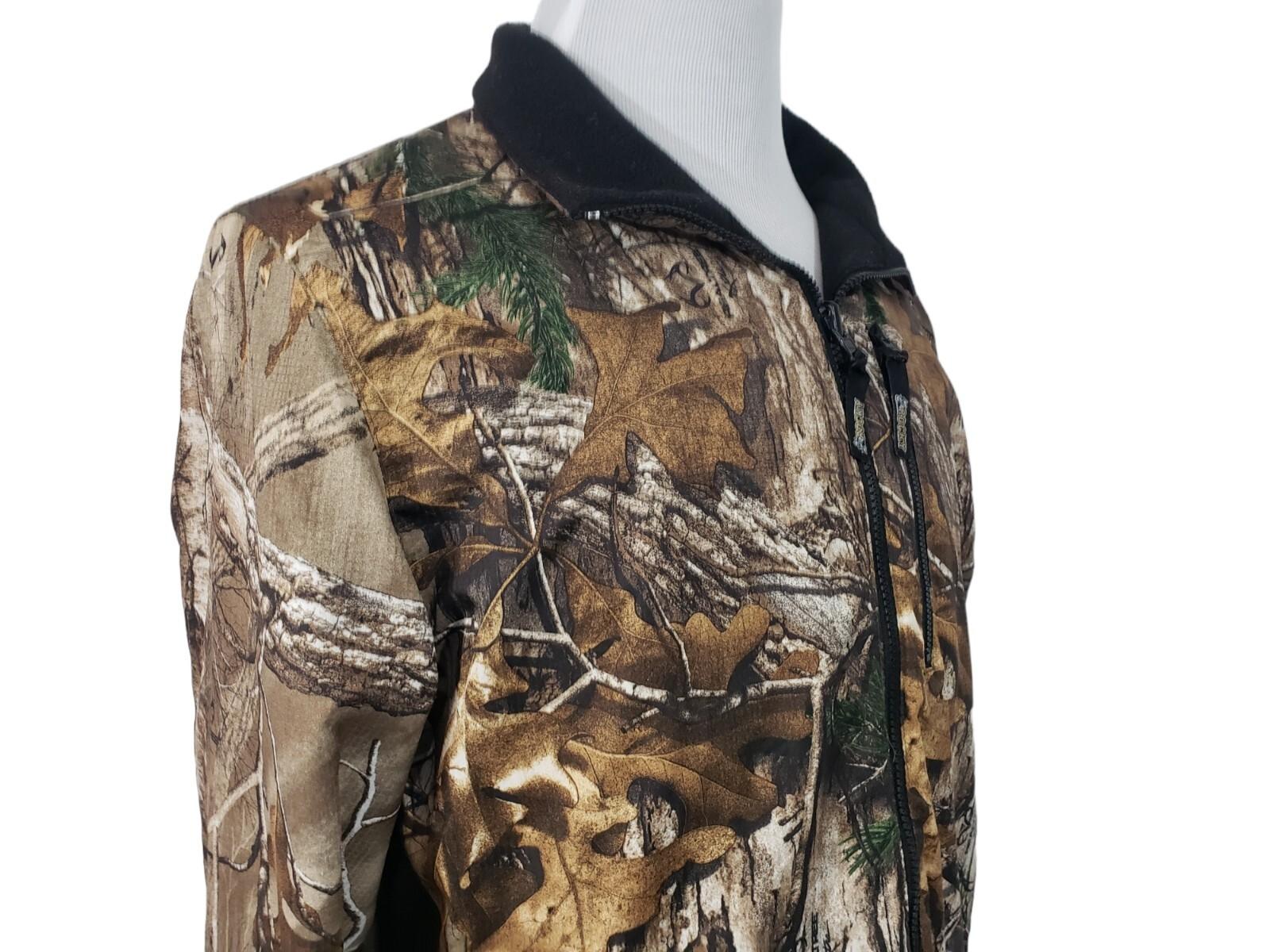 Rocky Mens Jacket Coat Size Lg Realtree Xtra Camouflage Fleece Lined Zip Front