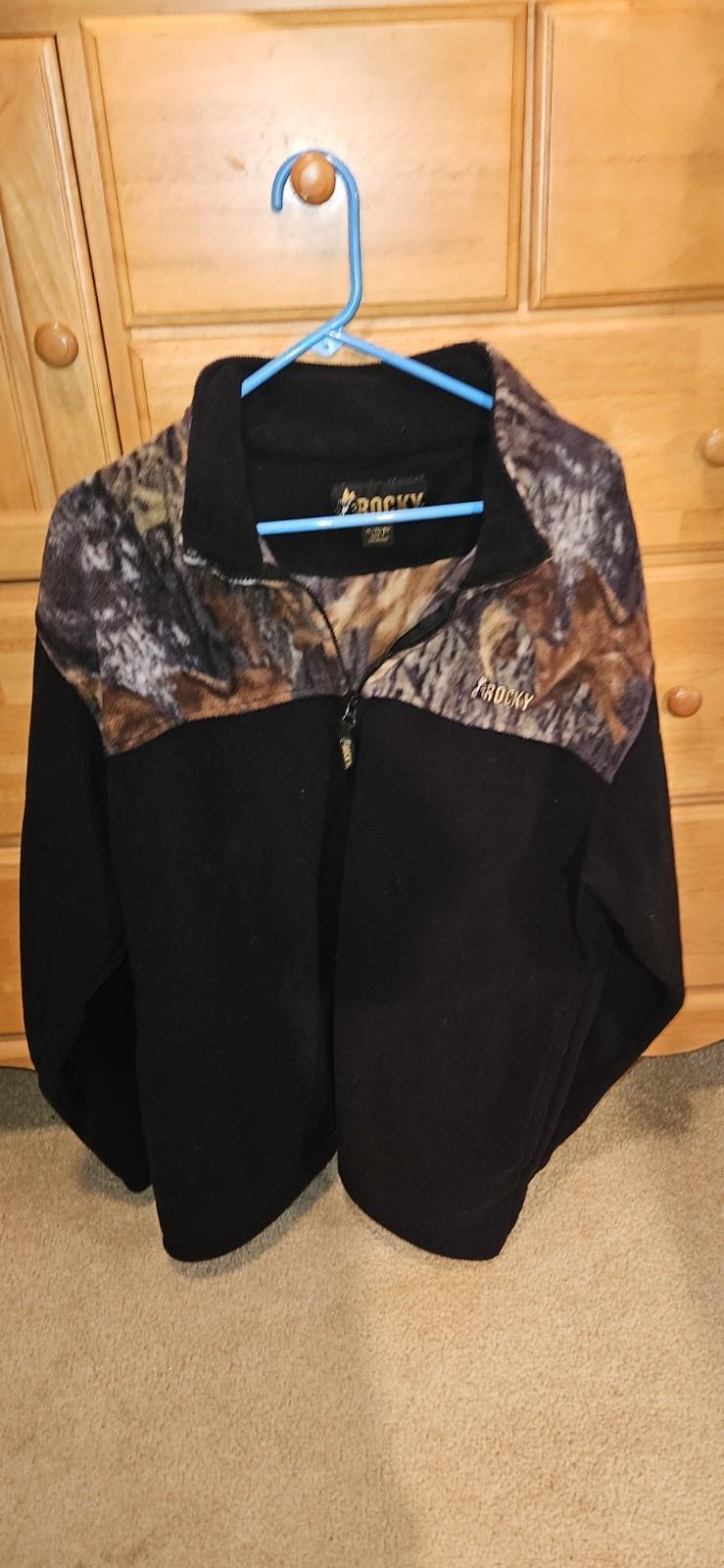 Rocky Men’s Fleece Jacket Realtree Xtra, Brown, Size XL Zip Up