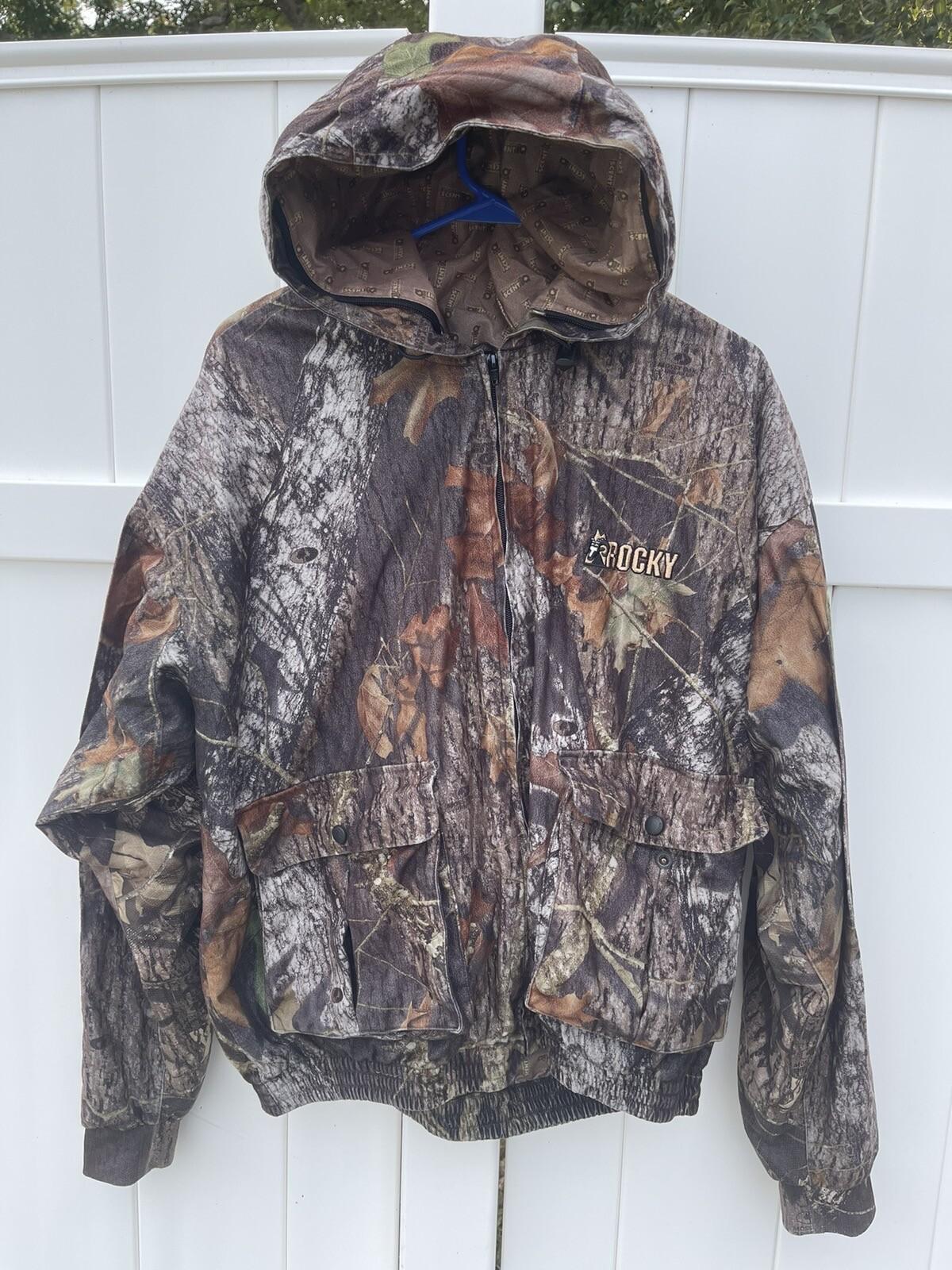 Rocky Scent IQ Camouflage Hunting Hood Jacket Water Proof  XL Mossi oak Break up
