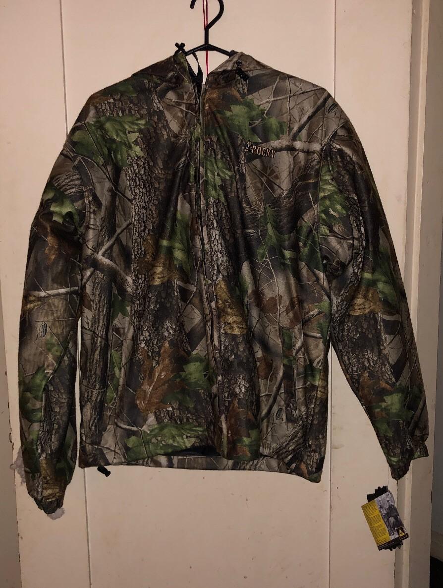 Rocky Hooded Camo Jacket L New!