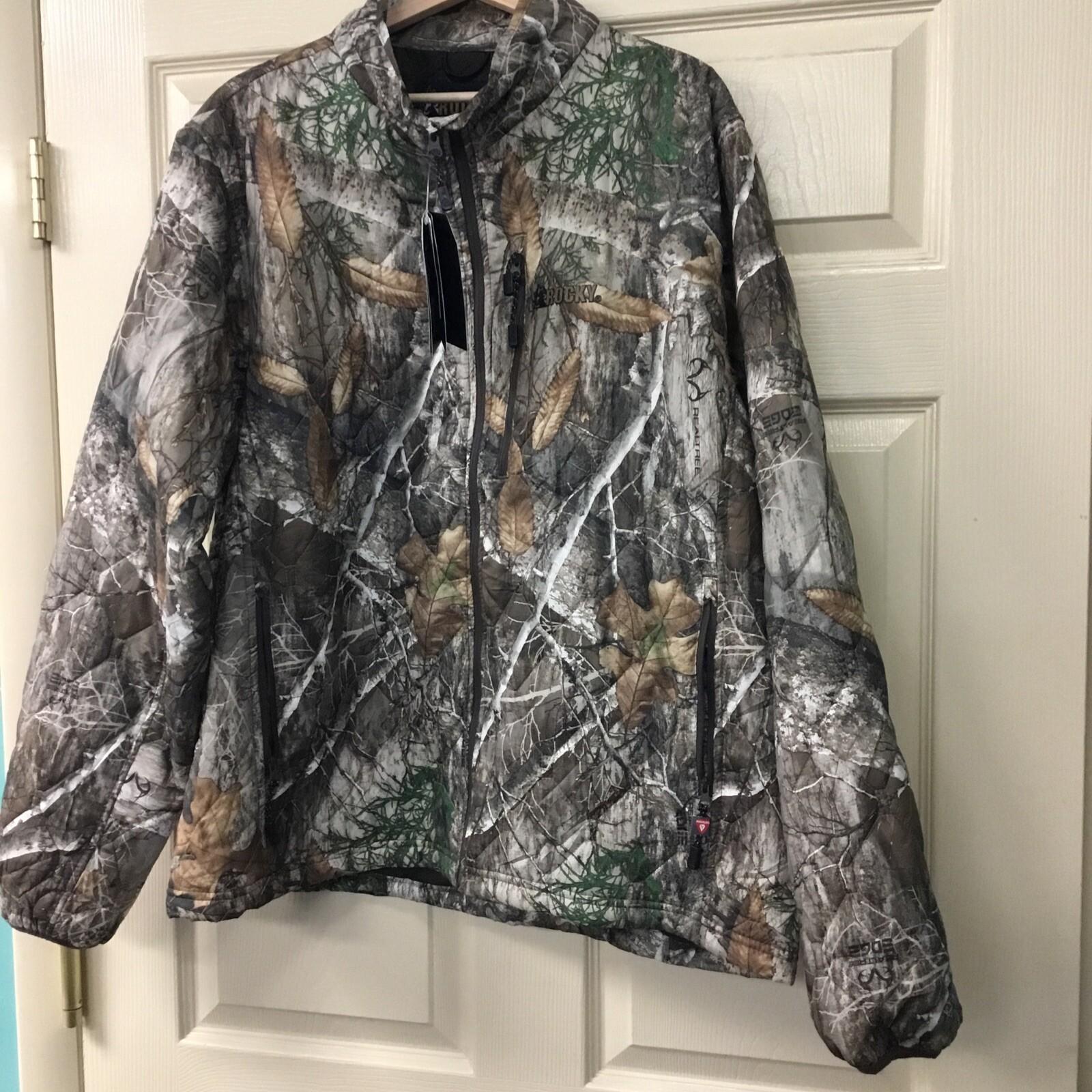 New Men’s Rocky HW00286 Realtree Edge Camo Rugged Packable Jacket Size Medium