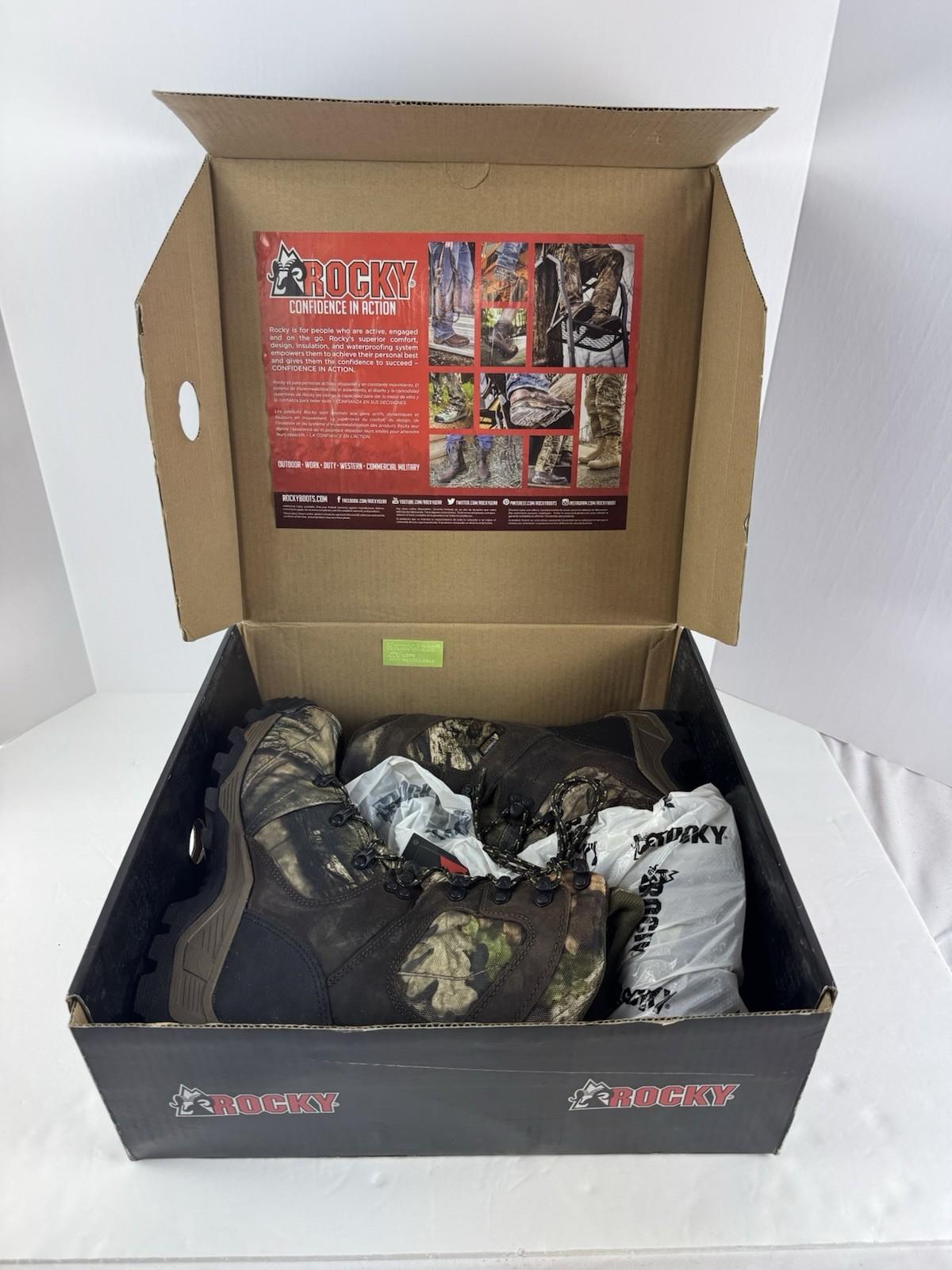 Rocky Sport Pro 1000G Insulated Waterproof Outdoor Boot in Mossy Oak RKS0309 New