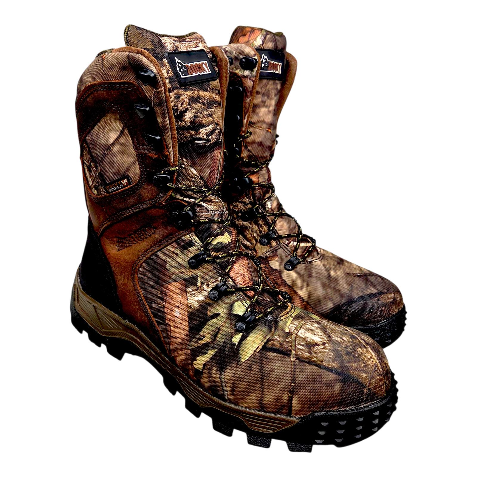 Rocky Sport Pro Hunting Boots Men’s 12 Waterproof 1000g Thinsulate Camo NIB