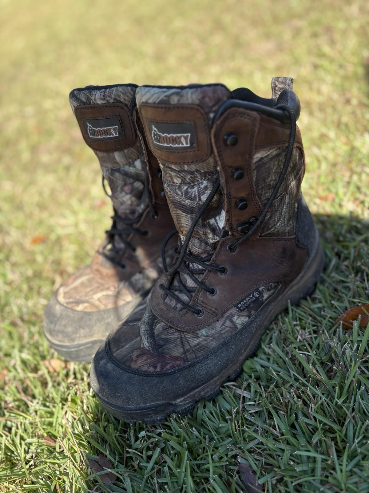 ROCKY 800g Thinsulate Leather GORE TEX Waterproof Hunting Boots Men’s Sz  10.5