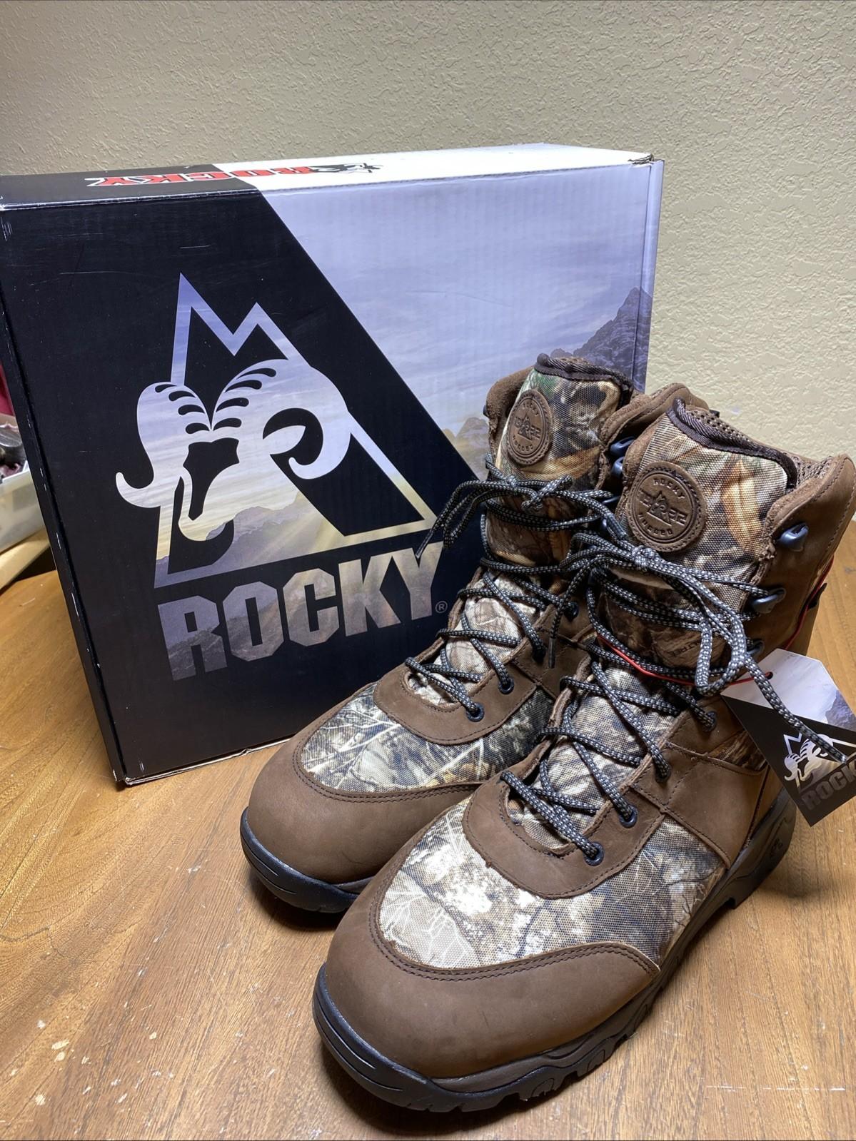 ROCKY RED MOUNTAIN 800G WATERPROOF OUTDOOR CAMO HUNTING BOOTS RKS0547 Sz 10.5 W