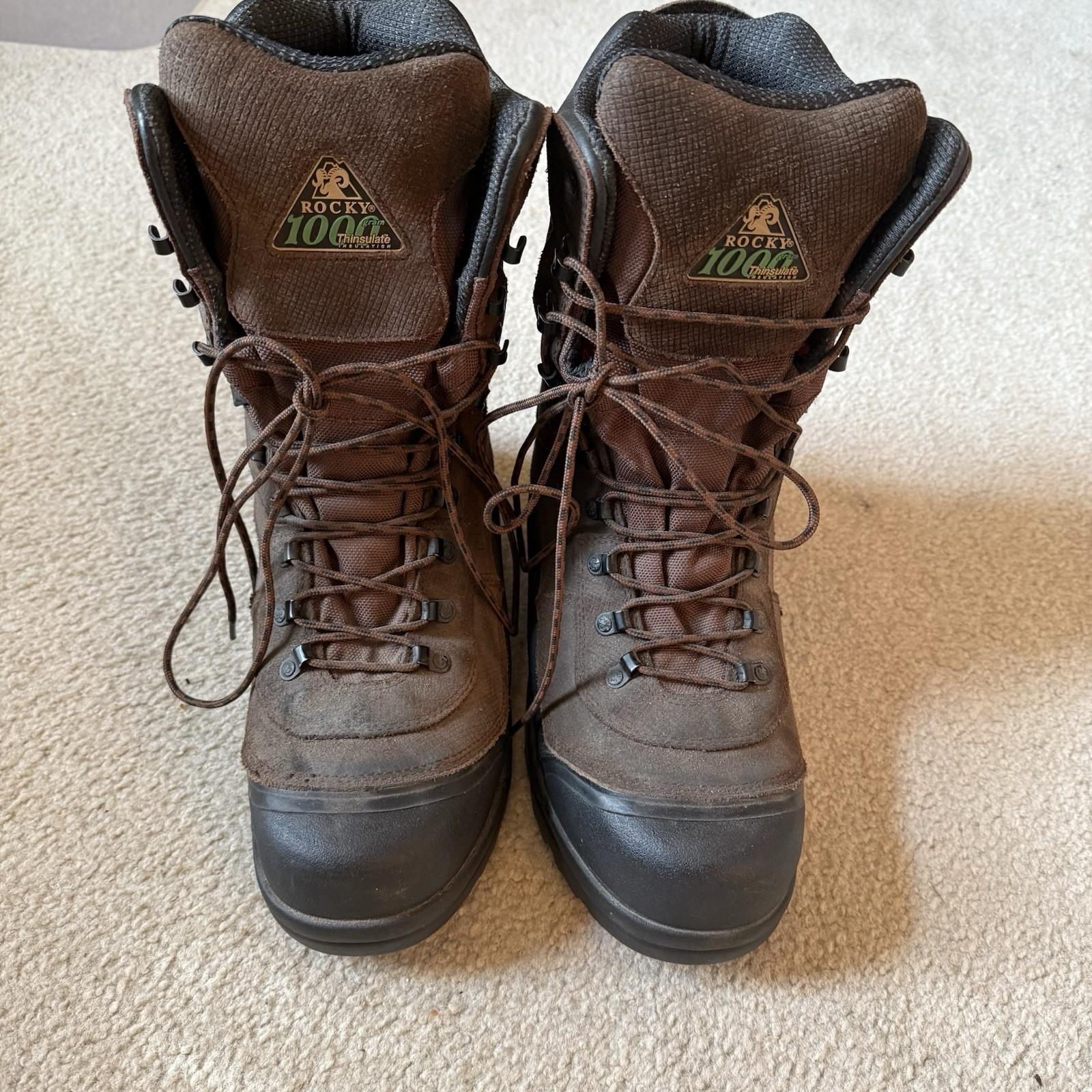 Rocky Asystec 1000G Insulated Waterproof Men’s Boots Size 12 Outdoors Hunting