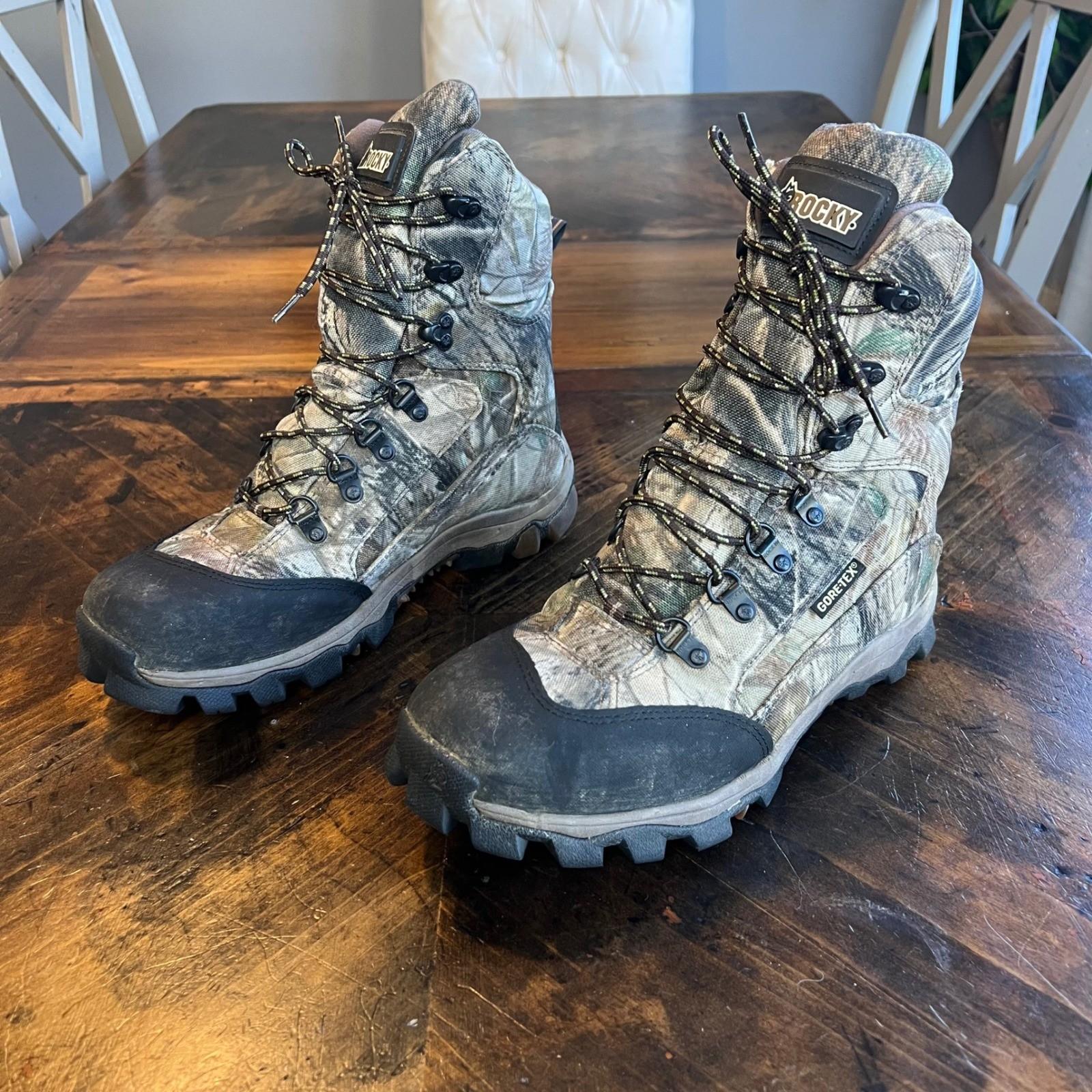 Rocky Lynx 8″ Gore-Tex Waterproof Hunting Boots Camo Mens Size 9 M
