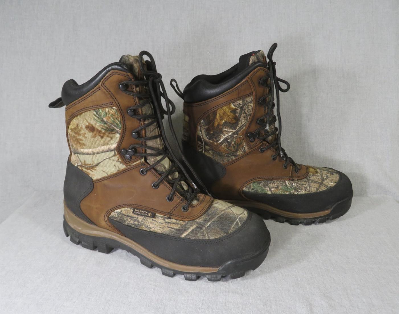 Rocky Mens 8″ Hunting Boots 400 gram 3M Thinsulate Water Resistant Camo/Brown