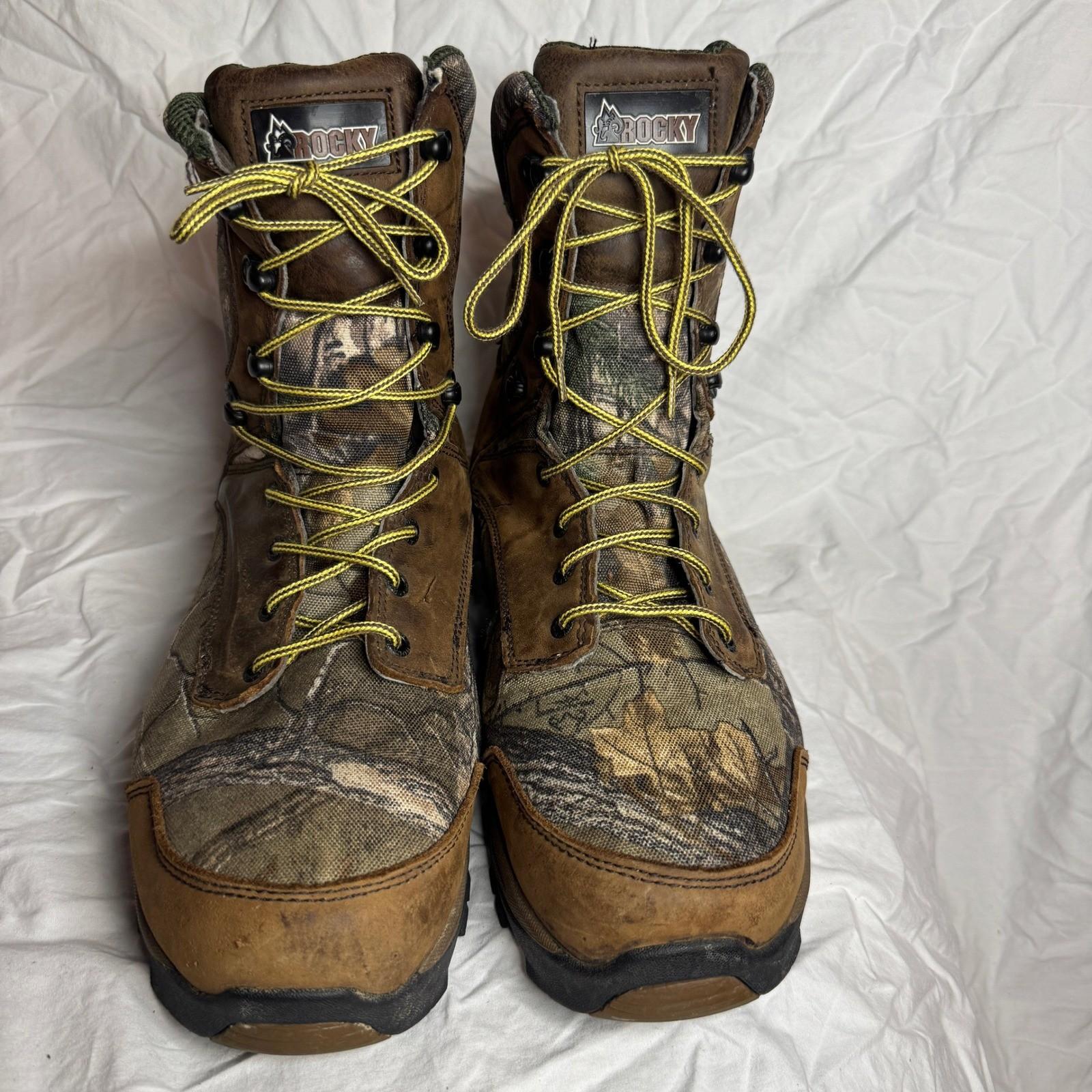 Rocky Waterproof Camo Hunting Boots Men’s Size Unknown