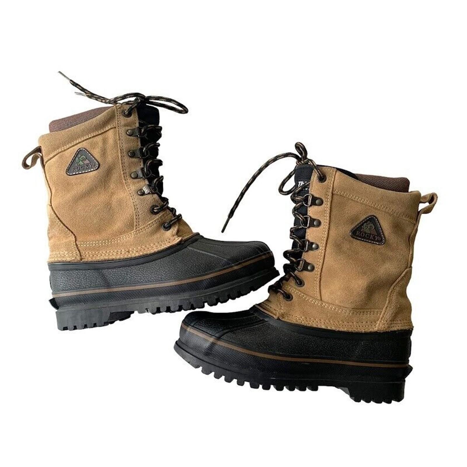 Rocky Thinsulate Ult Insulated Winter Waterproof Leather Hunt Boots 7856 Mens 6M