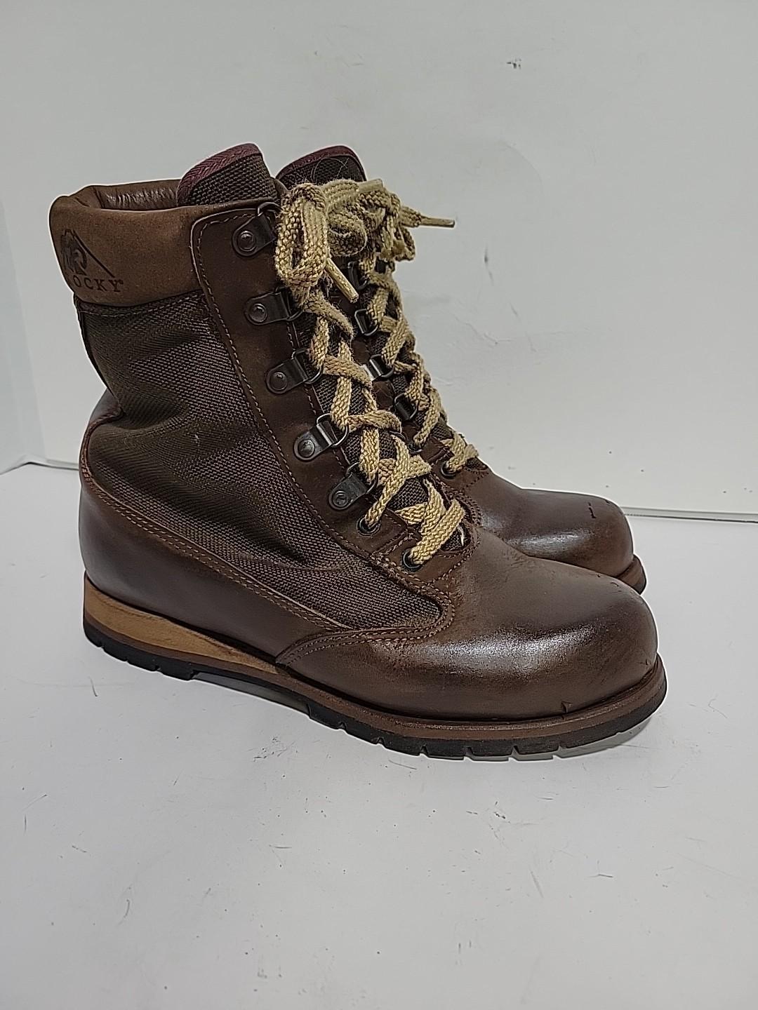 ROCKY 4042 BROWN LEATHER GORE-TEX HIKING HUNTING LADIES 8.5M BOOTS