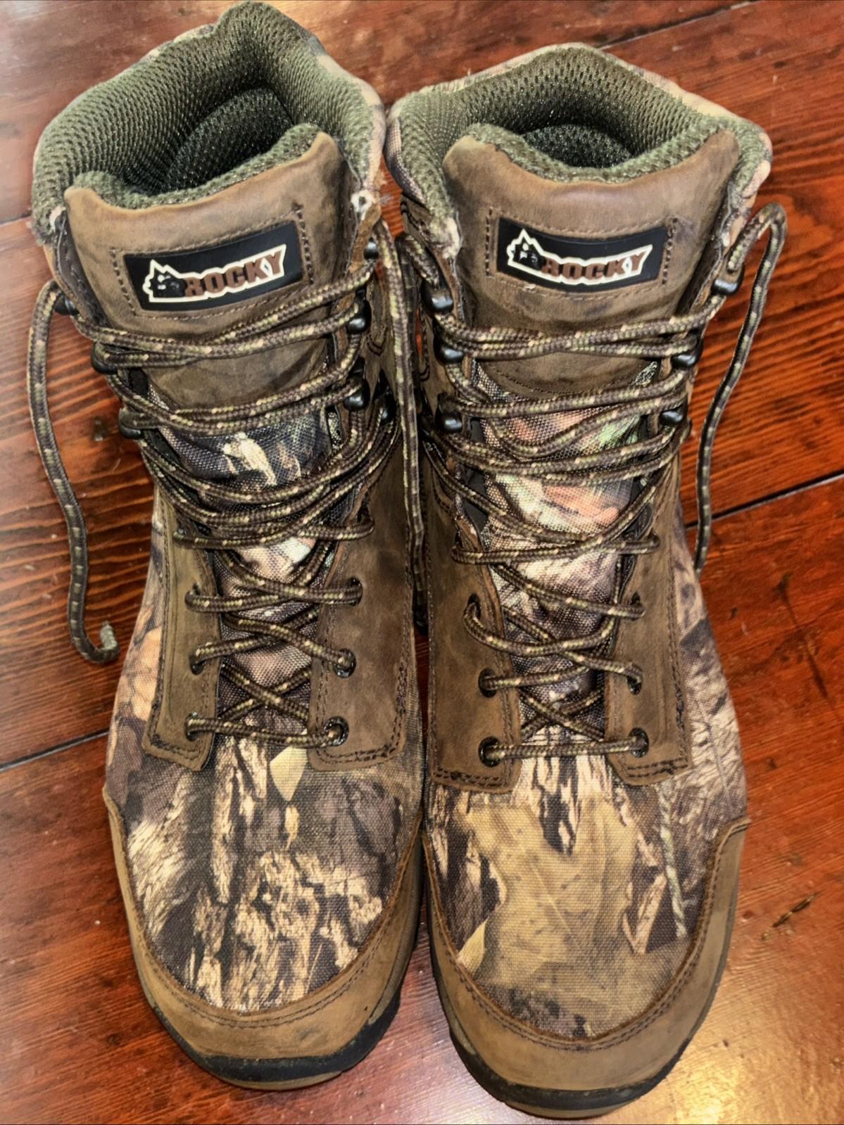 Camo Rocky Retraction 9” 800g Waterproof Hunting Boots RKS0203 Men’s Size 10