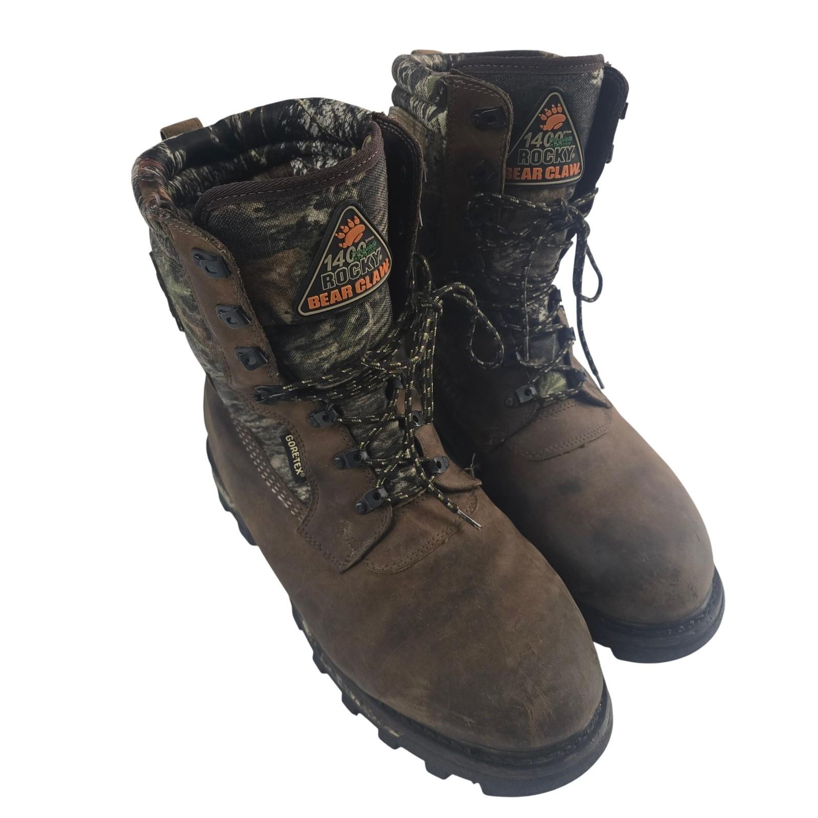 Rocky Bear Claw 3D 1400G GTX gore tex Mossy Oak Camo Insulated Hunting Boots 14W