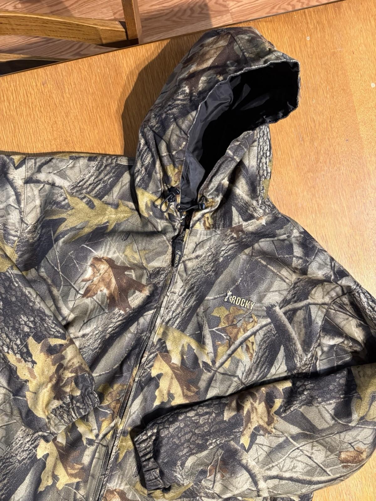 Rocky Realtree Hardwoods Camo Jacket Men’s 2XL Camouflage Hooded Coat Full Zip