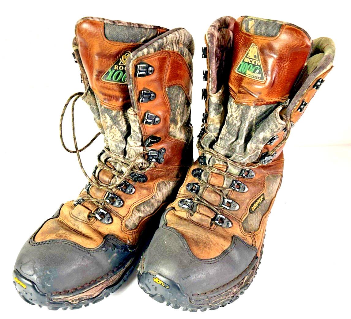 ROCKY Men’s Camouflage 1000g Hunting Boots 11” Thinsulate Waterproof Size 9.5M