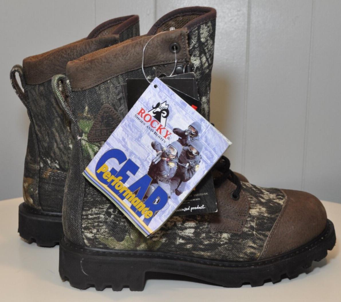 NEW w Tags 2003 Rocky Camo Hunter Gore-Tex 600 Gram Thinsulate Boots Mossy Oak