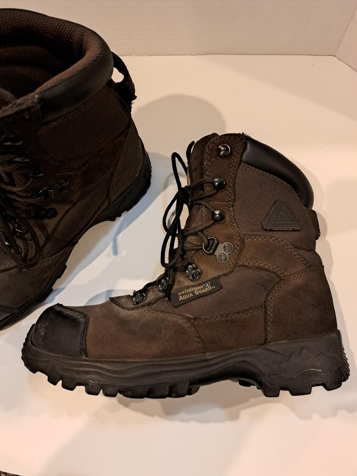 Rocky Gear Timberwolf Brown Leather Waterproof Hunting Boots Size 4W