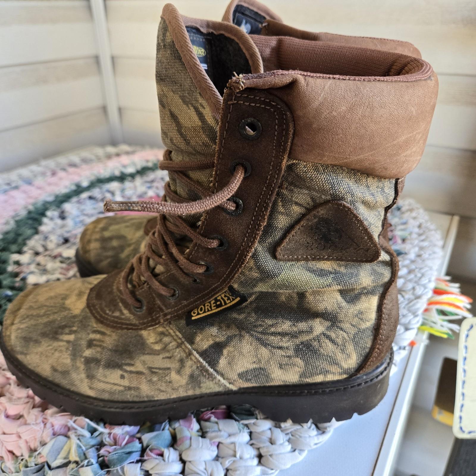 Vintage 90s Rocky ProHunter 944 Gore-Tex Camo Hunting Boots Made USA  Men’s 7mw