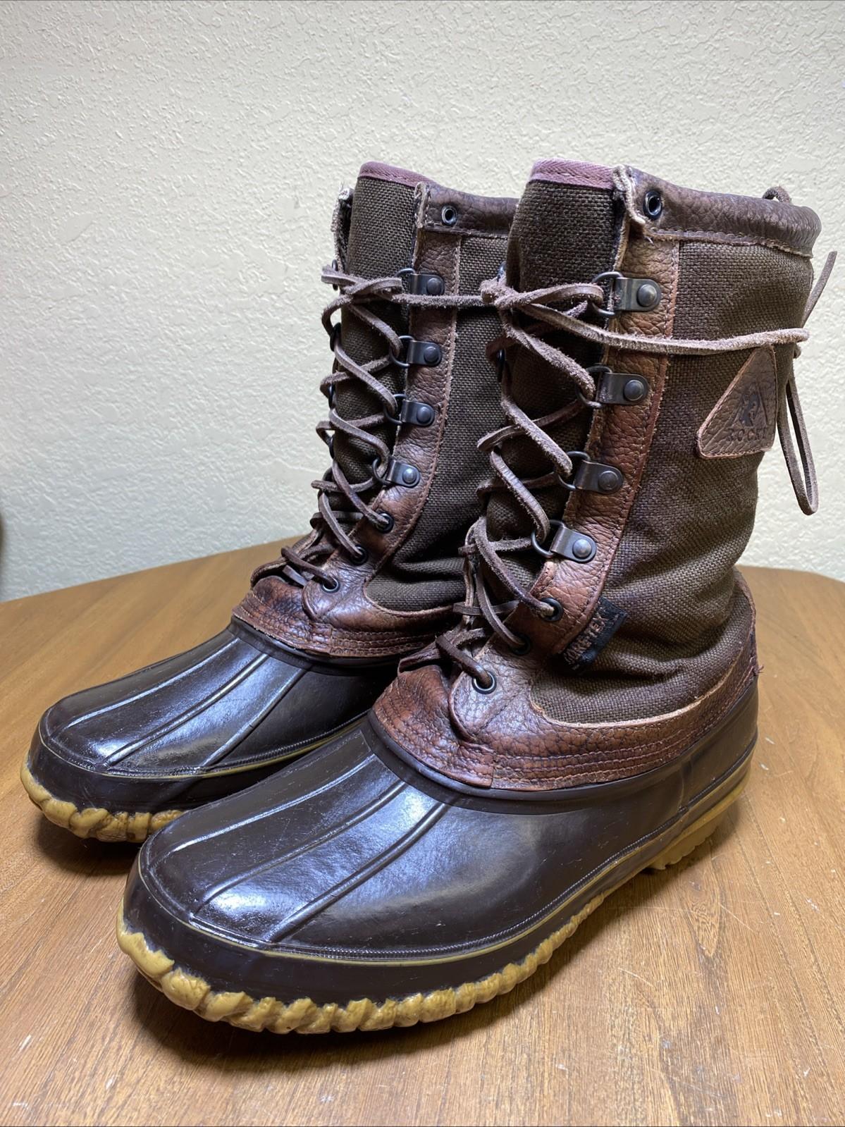 Rocky Boots Gore Tex Mens Size 10W Thinslate Hunting Boots Rubber