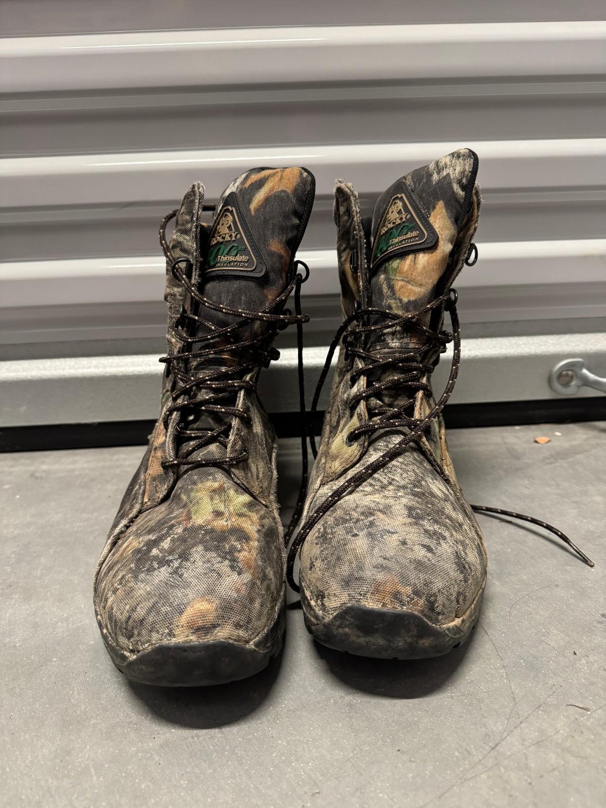 Rocky ProLight 1573 Men’s 9.5M Hunting Boots Camo Waterproof 400g Thinsulate