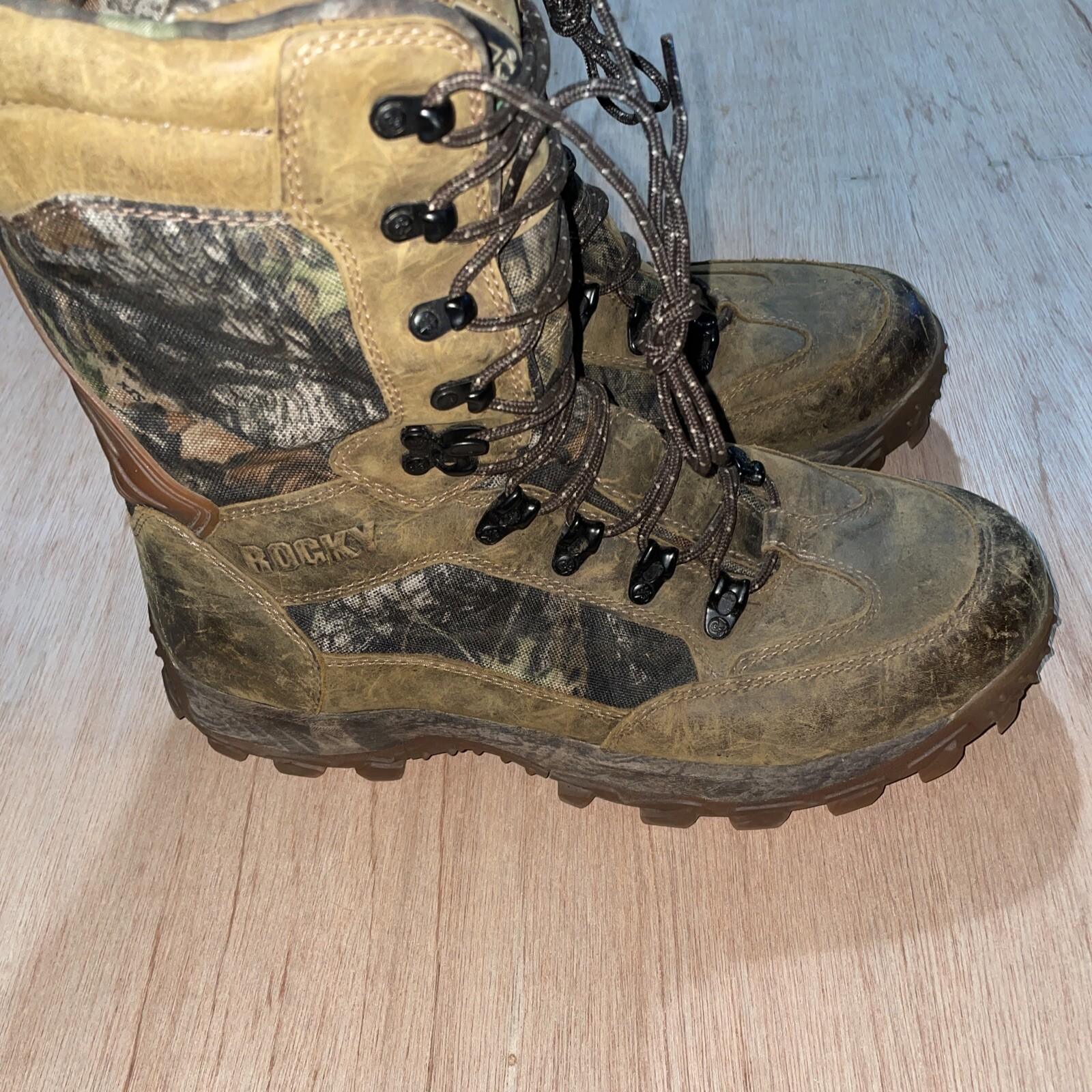 Vintage 05 Rocky Xtreme Stalker Light Camo Hunting Winter Hiking Boots Mens 12