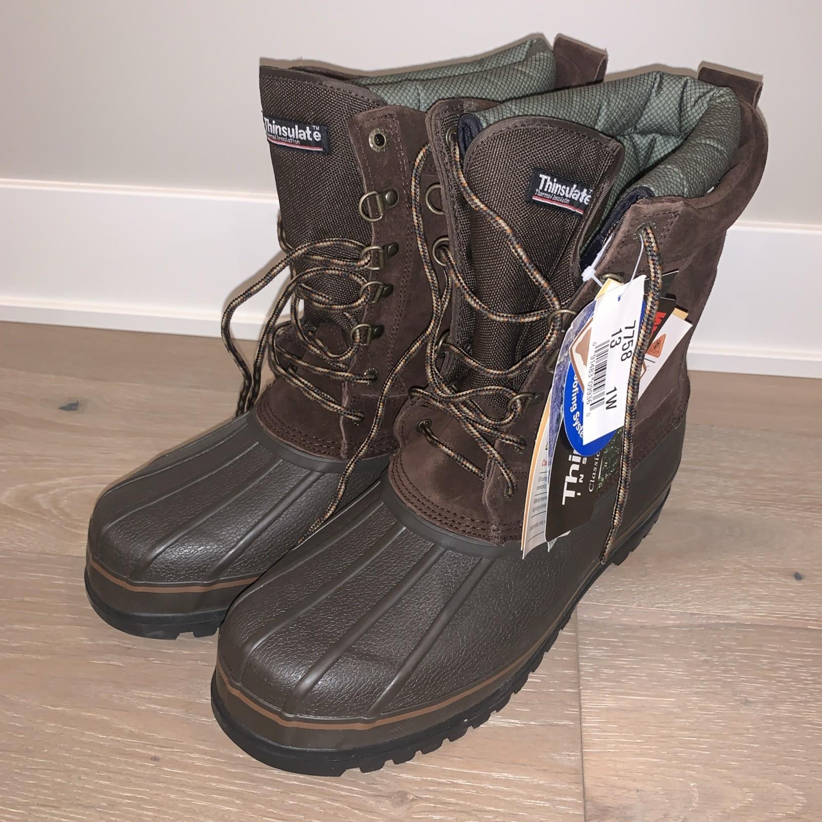 Mens Rocky 7758 Insulated Hunting Winter Boots Rubber Bottom Size 13 NWT