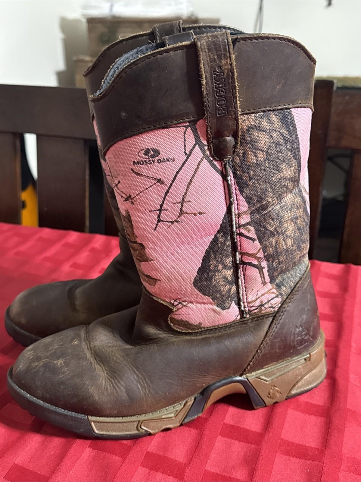 Women’s Rocky Hunting Boots RKYS133 Size 6 Pink Cammo