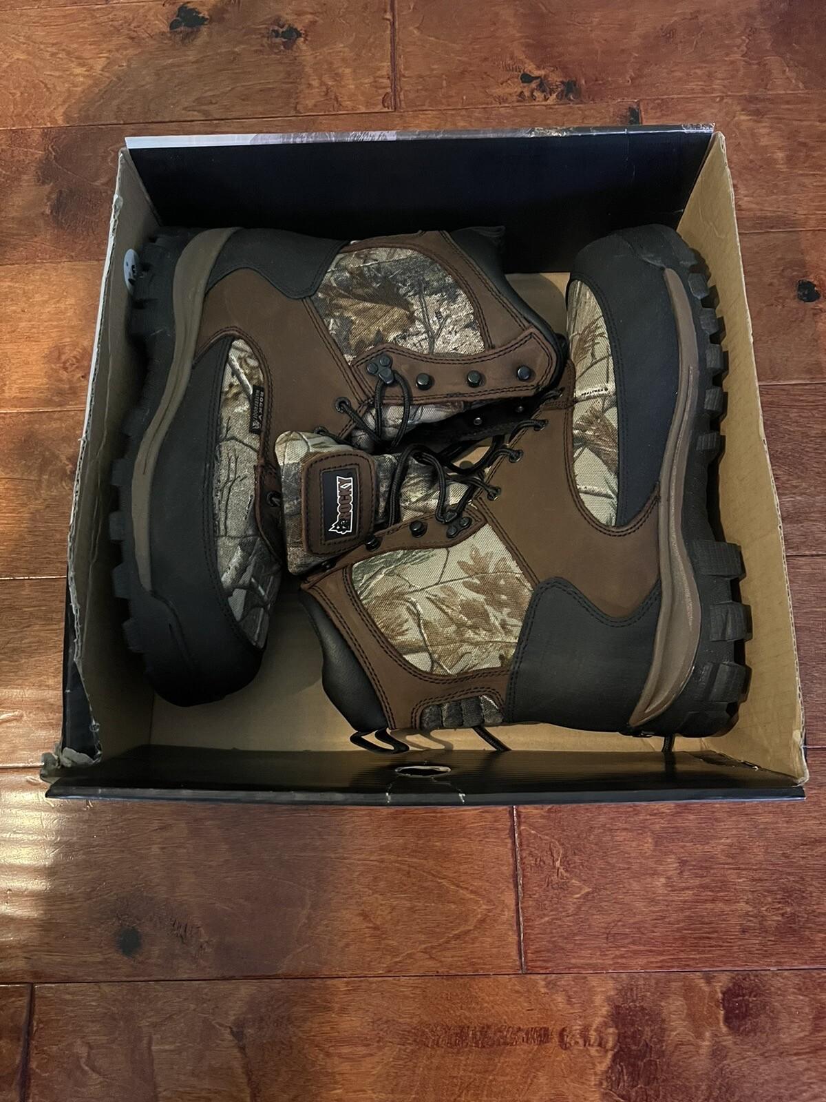 Rocky Men’s Brown Realtree AP Leather Core WP 400G Hunting Boots 12W 3M Insulate