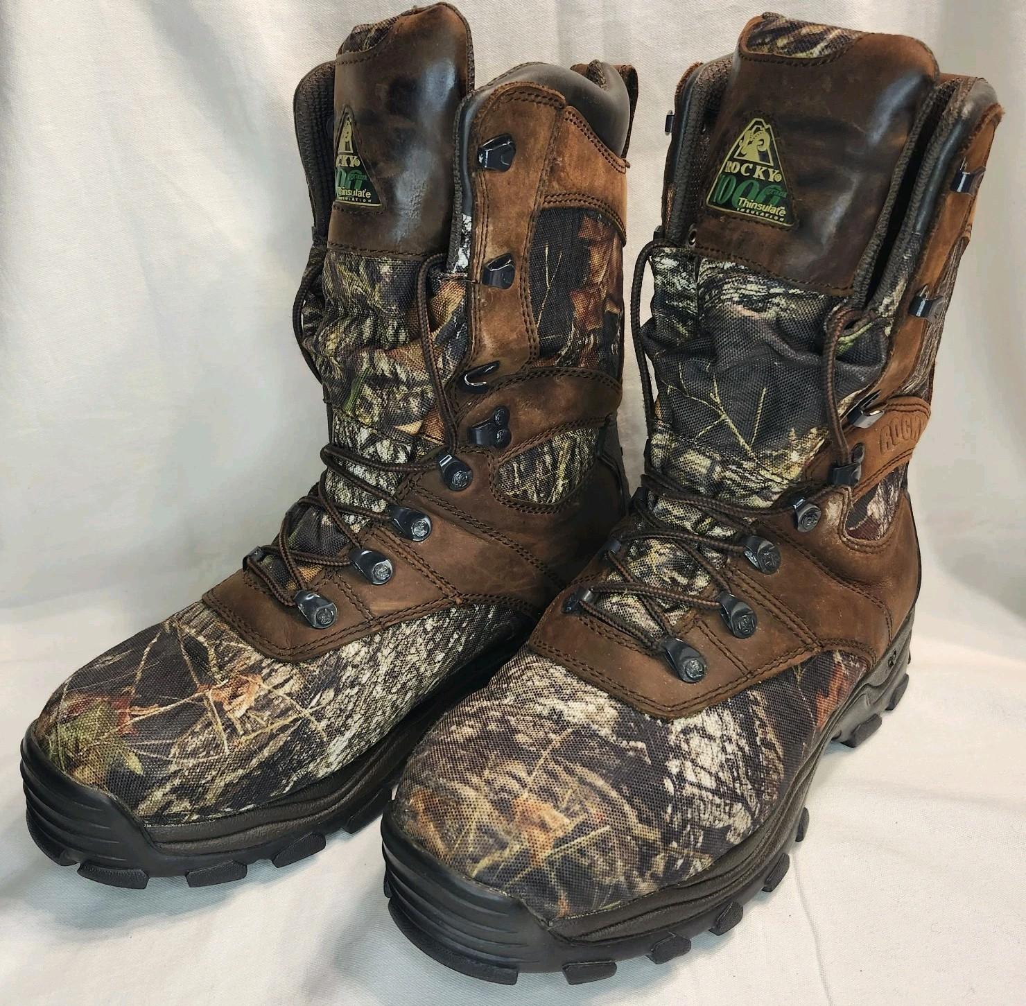 Rocky 1000 Gram Sport Utility Max Insulated Waterproof 9″ Mens Boot sz 10W Camo