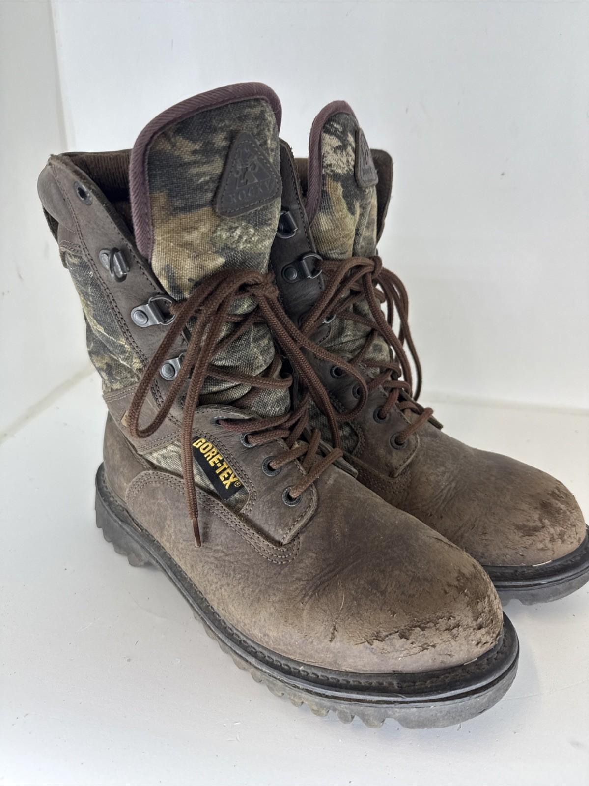 Rocky Ranger Gore-Tex Boots 8M 4221 Camo Leather 600 Grams Of Thinsulate