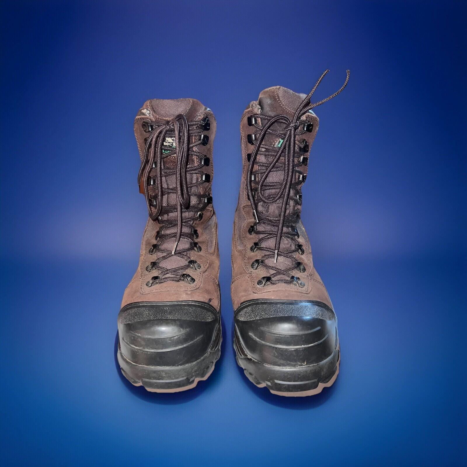 Rocky Blizzard Stalker Brown Boots Hunting Waterproof Size 8 M FQ0007454