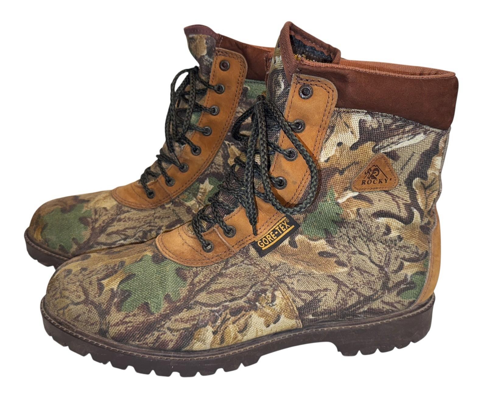 Rocky 940 Gore-Tex Camo Hunting Boots Insulated Leather Men’s 13 ~ Worn Once?