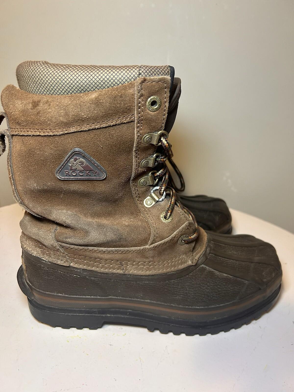 Rocky 7857 Jasper 200 G Insulated Brown Hunting Winter boots Men’s size 6M