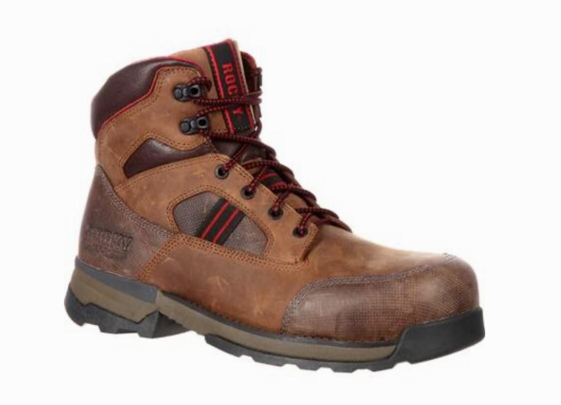13 M ROCKY MOBILWELT RKK0200 men’s 6″ Waterproof Brown Lace Work Hunting Boots