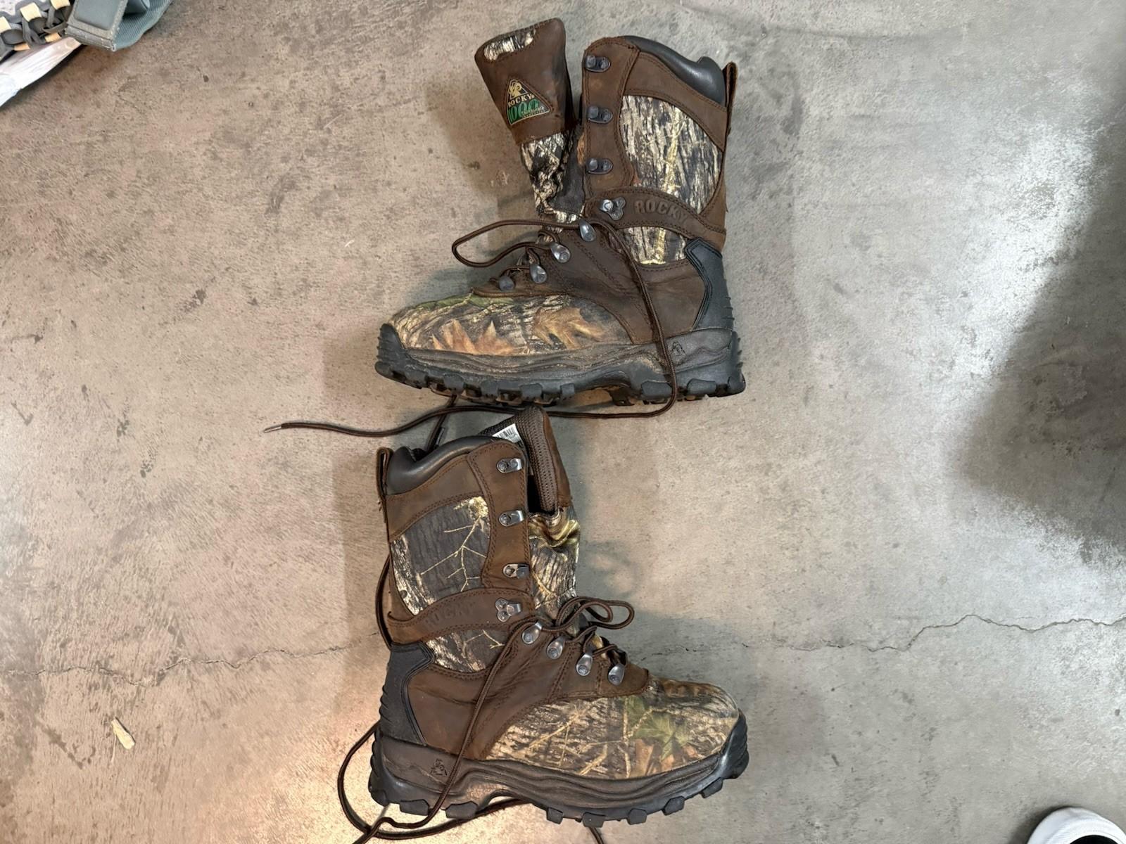 Rocky 9” Hunting Utility Boots Camo Size 8.5