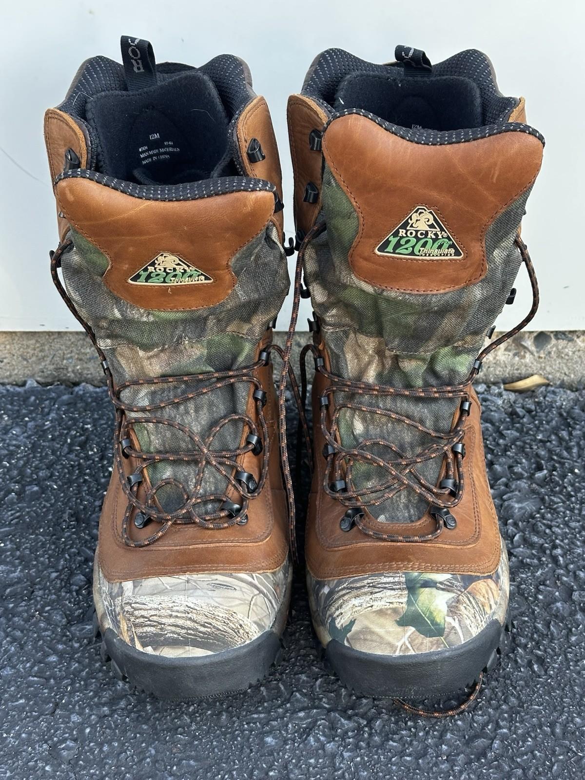 ROCKY SPORT UTILITY MAX 1200G INSULATED WATERPROOF BOOTS 12 7634 NMINT