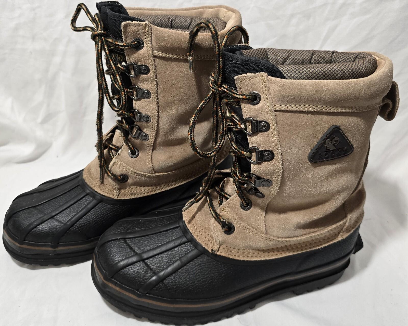 Rocky Thinsulate Ultra Insulated Winter Waterproof Hunting Boots Men’s Steel 8M