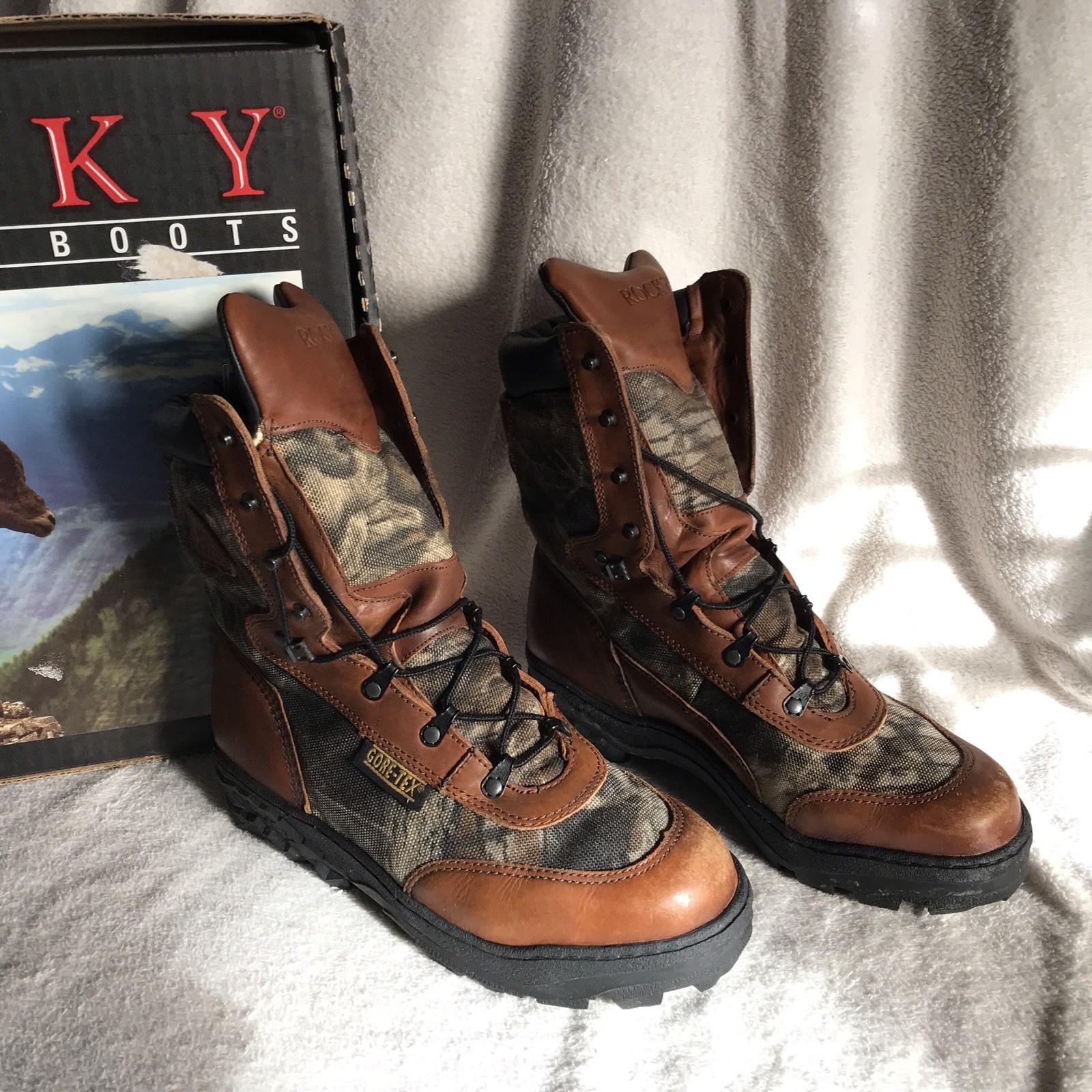 ROCKY ProHunter GORE-TEX Insulated Men’s Hunting Boots Sz 8 1/2 Camo Nice w/Box