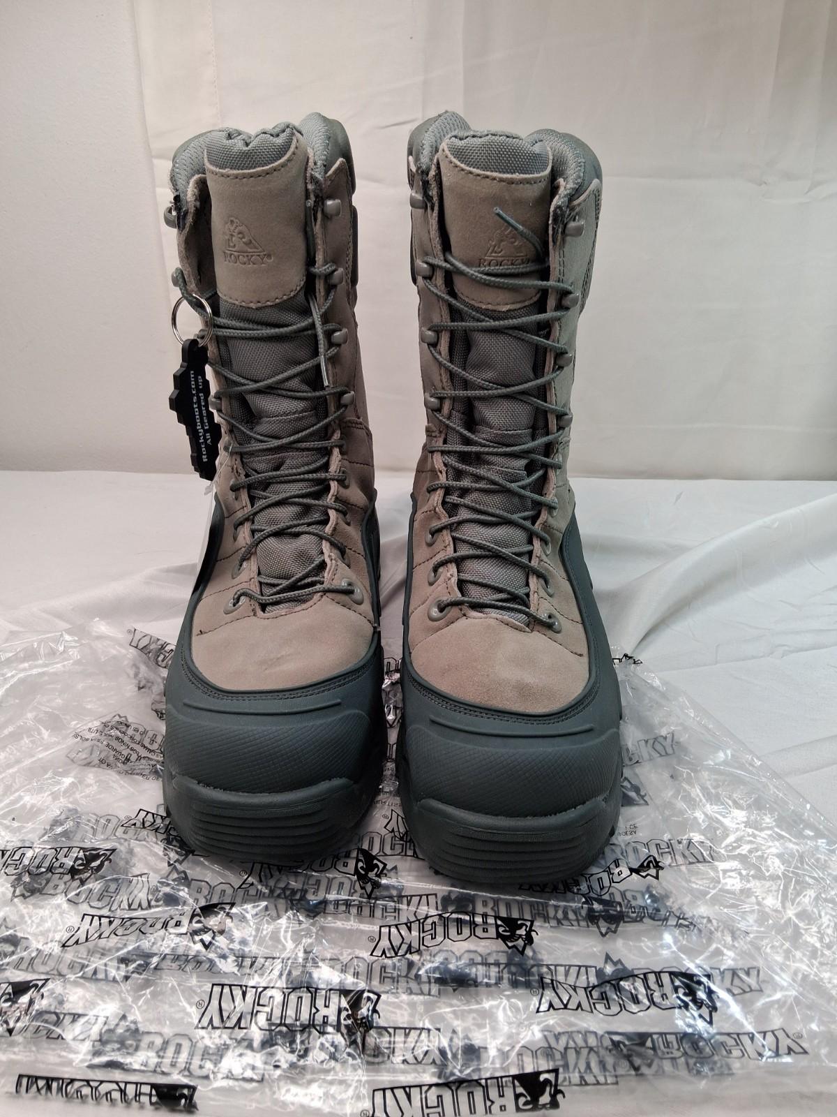 ROCKY BLIZZARD STALKER WATERPROOF THINSULATE 1200G RWP SAGE MENS 9 M  SNOW BOOTS