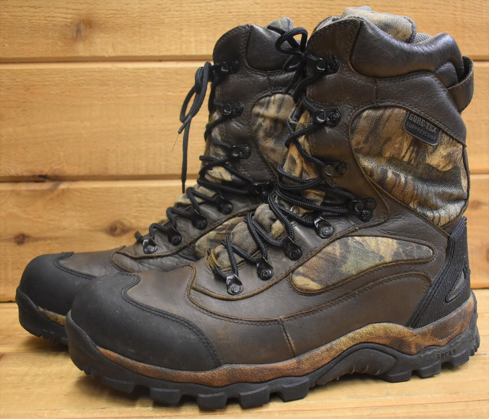 Rocky Boot Mens 11 M 800 Gram Thinsulate Insulated 7431 Camo Winter Hunting Boot
